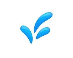 Simple and clean blue tick logo design on a plain white background vector