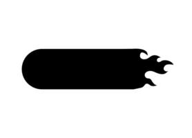 Black and white silhouette of a sausage with bite on plain background vector