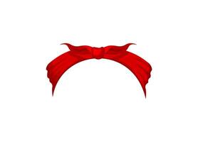 Bright red headband with bow design on white background for fashion and accessories lovers vector