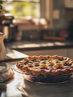 Pastry of Blueberries by Cooking Window photo