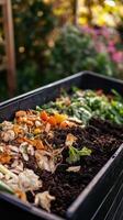 Garden-Based Home Compost Bin photo