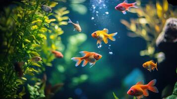 Elegant Fish Movements in Aquarium photo