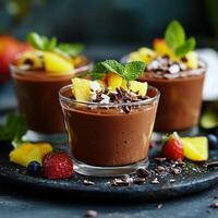 Plant Based Cocoa Mousse with Rare Tastes photo