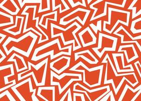 An orange and white abstract pattern with many shapes vector
