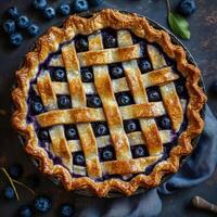 Blueberry Tart with Lattice Finish photo