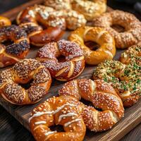 Various Pretzels with Diverse Surfaces photo