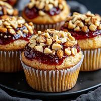 Warm PB and J Muffins Fresh from the Oven photo