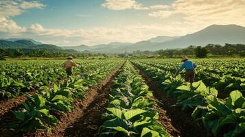 Tobacco Leaf Collectors at Task photo