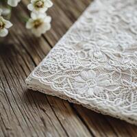 Fine Lacework in Handmade Napkins photo