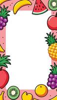 Fruit frame with a blank space for text vector