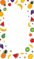 Fruit frame border vector