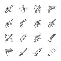 A set of weapons and a sword vector