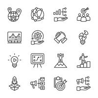 A set of icons that include a globe, a hand holding a globe vector