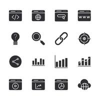 A set of icons for a website vector