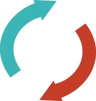 Circular Arrows Symbol for Exchange or Refresh vector