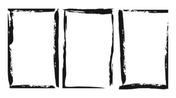 Frame Photo grunge texture Overlay effect set. The squares are all different sizes. Design for social media flyer poster screen print card background. illustration. vector