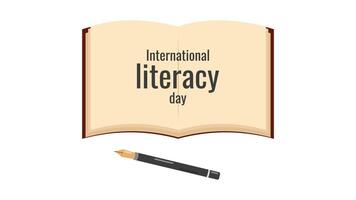 International Book Day literacy day Read education. Educational layout design of promotional materials for website social networks and blog. illustration. vector