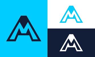 AM or MA letter logo. vector