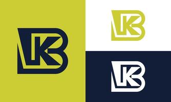KB initial letter design. vector