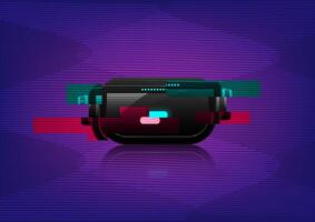 Abstract background with 3d virtual distortion vector