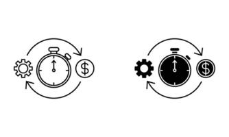 illustration of business process efficiency and productivity icon vector