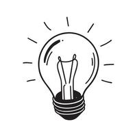 light bulp lamp idea energy symbol icon isolated on white vector