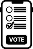 Mobile phone vote button icon. Voting online sign. e-voting symbol. election internet system logo. flat style. vector