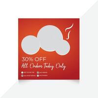 Delicious burger food menu and web banner design vector