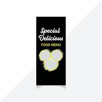 Food sales menu for web vector