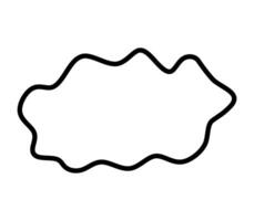 a black and white drawing of a cloud outline vector