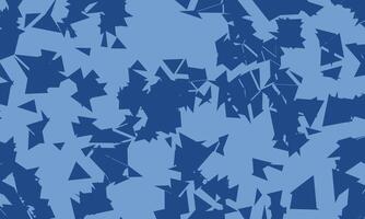 Chaotic and stacked triangle pattern texture on denim blue color. Abstract geometric background design for banner, greeting, celebration, backdrop, decoration, display vector