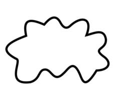A drawing of a cloud outline design clip art vector