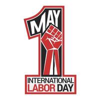 Bold Workers' Day Fist Design. vector