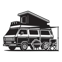 Retro Camper Van Artwork for Your Creative Projects vector