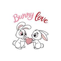 Adorable Bunny Happy Easter Typography Tee Design for Sublimation vector
