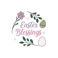 Easter Joy Typography Tee Featuring Cute Bunny Graphics vector