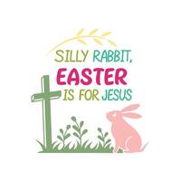 Playful Easter Bunny Typography T-shirt Design for Custom Prints vector