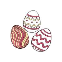 Colorful Easter Eggs with Wavy and Geometric Patterns - Festive Spring Design vector