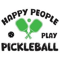 Trendy Pickleball Tee with Bold Paddle Sport Artwork vector