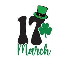 St Patrick Typography Shirt with Irish Motif Design vector