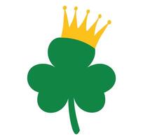 St Patricks Day Clipart Design with Shamrocks and Gold Elements vector