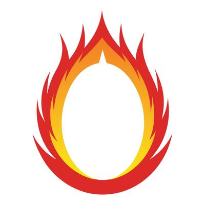 Vibrant Fire Flame Design for Creative Work