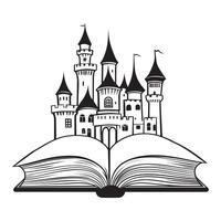 Magical Book with Enchanted Story Art vector