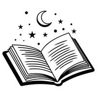 Book Reader in Mythical Universe Art vector