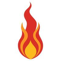 Dynamic Red Fire Flame Design Isolated vector