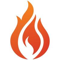 Fiery Red Flame Isolated Graphic Creation vector