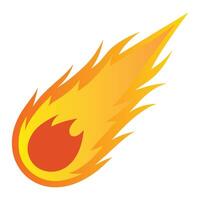 Fiery Red Flame Design in Isolation vector