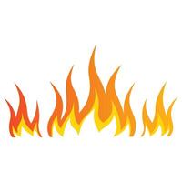 PriBlazing Red Fire Flame Artwork in Isolation vector