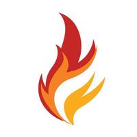 Fiery Red Flames in Isolated Artistic Design vector