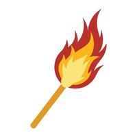 Fiery Red Flame in Isolated Graphic Design vector